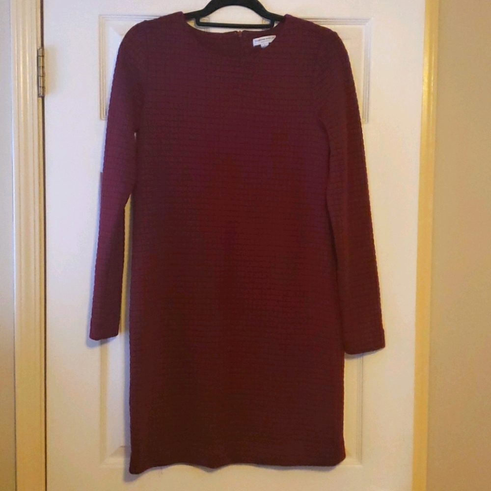 Burgundy quilted dress
